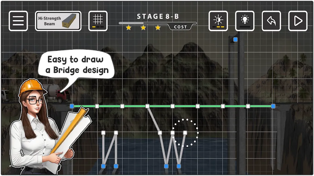 Bridgezz: Bridge Construction (Бриджзз) [МОД: Деньги, Монеты и Меню MOD] Screenshot 3