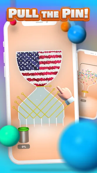 Pull the Pin (Пул зе пин) [МОД: Меню, Бесконечные монеты и Открытые уровни] Screenshot 1