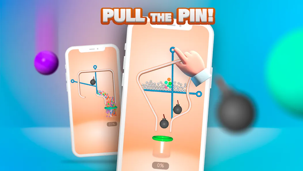 Pull the Pin (Пул зе пин) [МОД: Меню, Бесконечные монеты и Открытые уровни] Screenshot 5