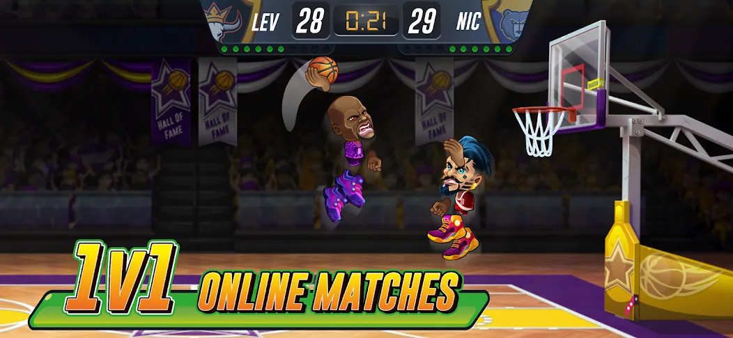 Basketball Arena: Online Game (Баскетбольная арена) [МОД: Много денег, Монет и Все открыто] Screenshot 1