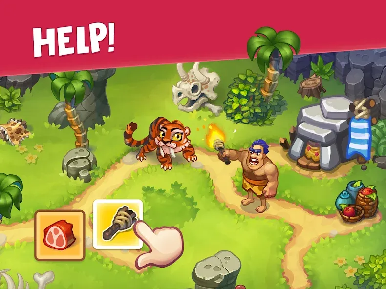 Tribe Dash - Time management (Трайб Дэш) [МОД: Много монет, Открытые уровни и Мега MOD] Screenshot 1