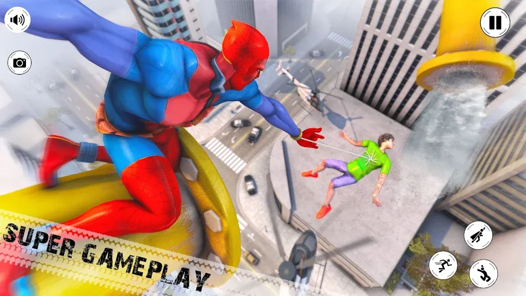 Flying Superhero Robot Games (Флайинг Супергерой Робот Игры) [МОД: Много монет, Открытые уровни и Мега MOD] Screenshot 2