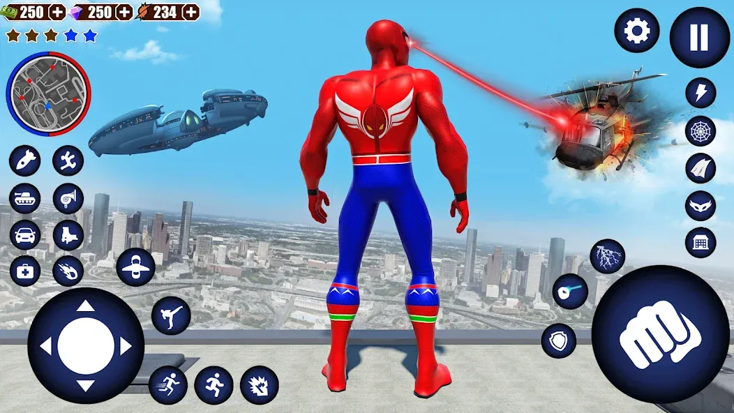 Flying Superhero Robot Games (Флайинг Супергерой Робот Игры) [МОД: Много монет, Открытые уровни и Мега MOD] Screenshot 3