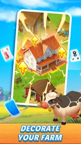 Solitaire Farm Adventure (Солитер) [МОД: Много денег, Монет и Все открыто] Screenshot 4