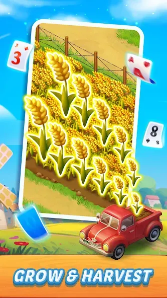 Solitaire Farm Adventure (Солитер) [МОД: Много денег, Монет и Все открыто] Screenshot 5