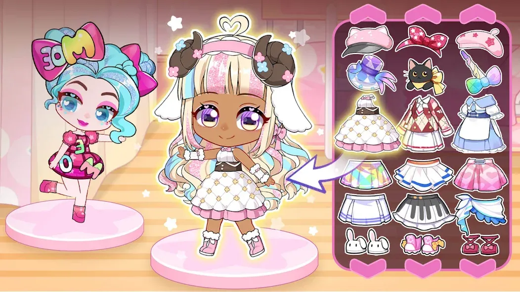 Chibi Doll: My School (Чиби Долл) [МОД: Меню, Бесконечные монеты и Открытые уровни] Screenshot 2