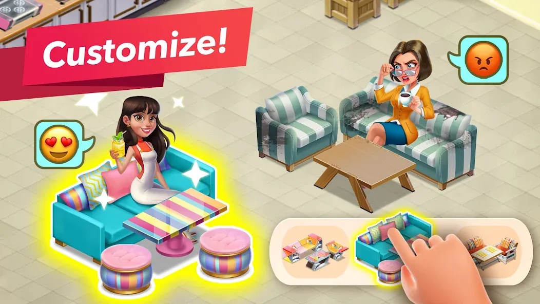 My Cafe — Restaurant Game [МОД: Бесконечные деньги, Монеты и Мега MOD] Screenshot 4