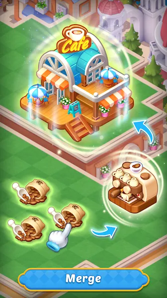 Merge HomeTown: Merge Games [МОД: Много денег, Монет и Все открыто] Screenshot 2