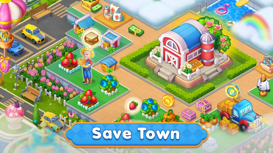 Merge HomeTown: Merge Games [МОД: Много денег, Монет и Все открыто] Screenshot 4