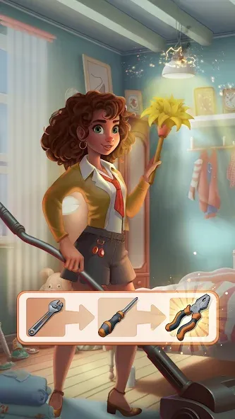 Grand Inn Story (Мердж Лав) [МОД: Много монет, Открытые уровни и Мега MOD] Screenshot 1
