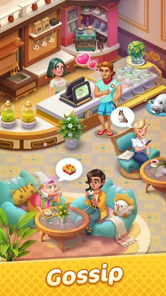 Gossip Harbor®: Merge & Story (Госсип Харбор) [МОД: Все открыто, Дополнительные деньги и Меню MOD] Screenshot 1