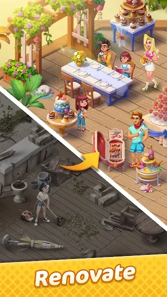 Gossip Harbor®: Merge & Story (Госсип Харбор) [МОД: Все открыто, Дополнительные деньги и Меню MOD] Screenshot 5