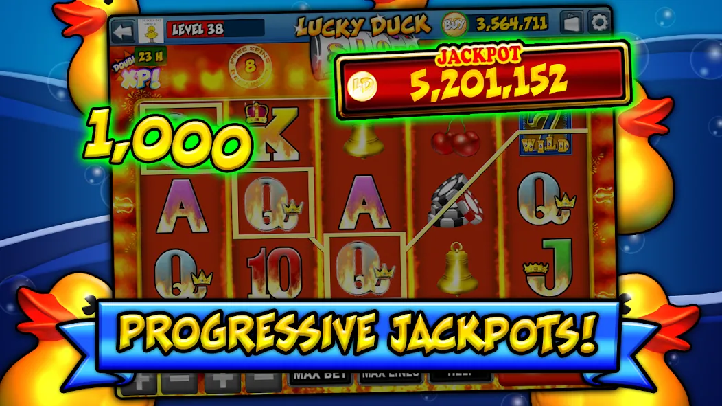 Lucky Duck Slots (Лаки Дак Слотс) [МОД: Много денег, Монет и Все открыто] Screenshot 4