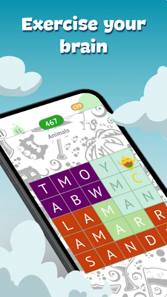Fill The Words: Themes search [МОД: Деньги, Монеты и Меню MOD] Screenshot 3