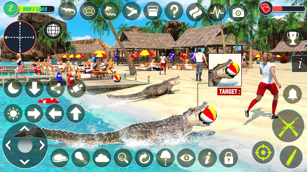 Crocodile Hunting Animal Games (Крокодил Охота Игры с животными) [МОД: Деньги, Монеты и Меню MOD] Screenshot 3