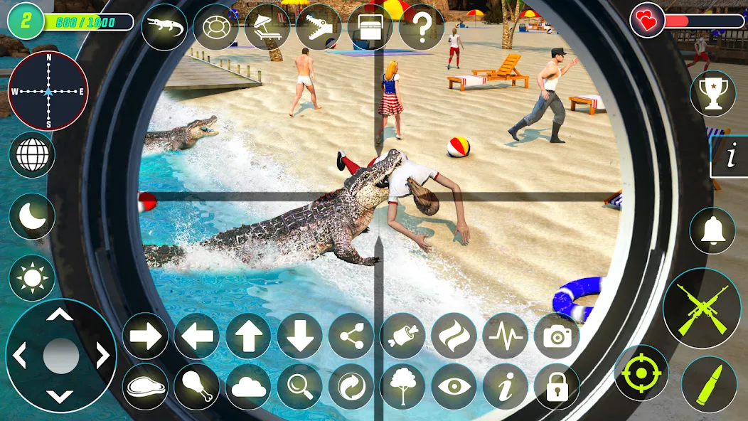 Crocodile Hunting Animal Games (Крокодил Охота Игры с животными) [МОД: Деньги, Монеты и Меню MOD] Screenshot 4