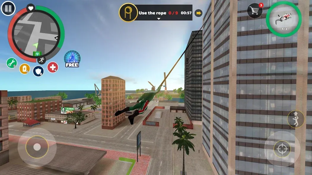 Rope Hero: Vice Town (Роуп Хиро) [МОД: Много денег, Монет и Все открыто] Screenshot 2