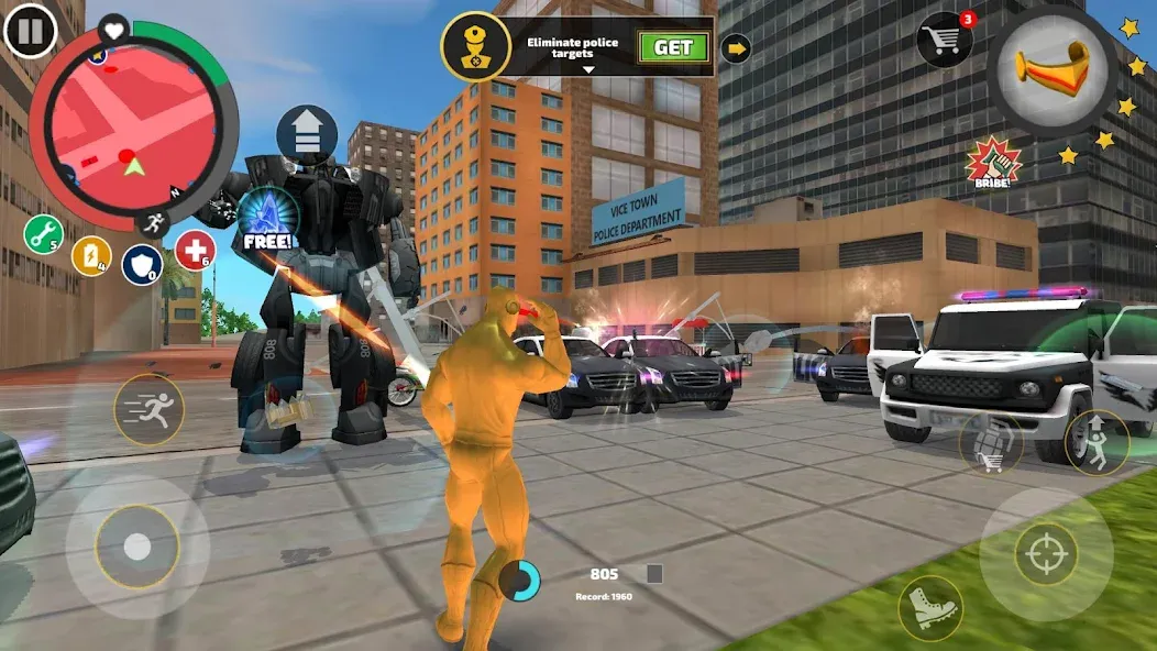 Rope Hero: Vice Town (Роуп Хиро) [МОД: Много денег, Монет и Все открыто] Screenshot 5