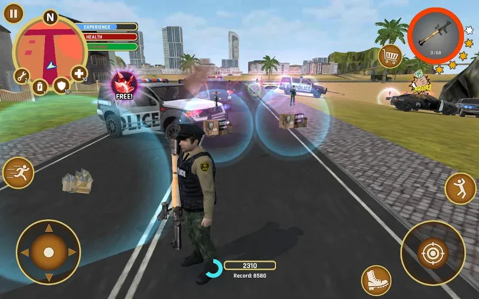 Miami Crime Police (Майами Крайм Полис) [МОД: Бесконечные деньги, Монеты и Мега MOD] Screenshot 2