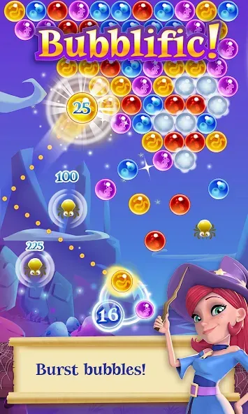 Bubble Witch 2 Saga (Бабл Витч 2 Сага) [МОД: Все открыто, Дополнительные деньги и Меню MOD] Screenshot 1