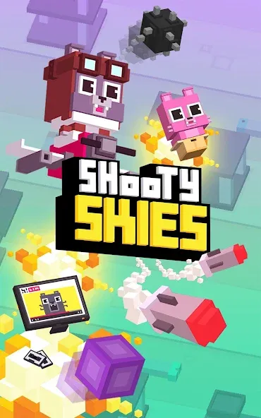 Shooty Skies (Шутый Скаиес) [МОД: Много монет, Открытые уровни и Мега MOD] Screenshot 1