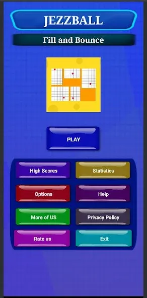 JezzBall: Fill and Bounce (ДжеззБолл Реллена и Ребота) [МОД: Бесконечные деньги, Монеты и Мега MOD] Screenshot 1