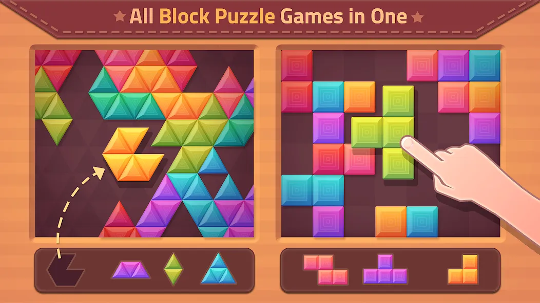 Triangles & Blocks (Полиблок) [МОД: Бесконечные деньги, Монеты и Мега MOD] Screenshot 1