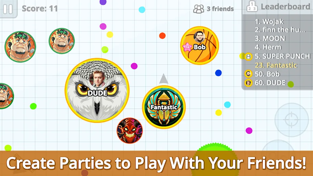 Agar.io [МОД: Меню, Бесконечные монеты и Открытые уровни] Screenshot 3