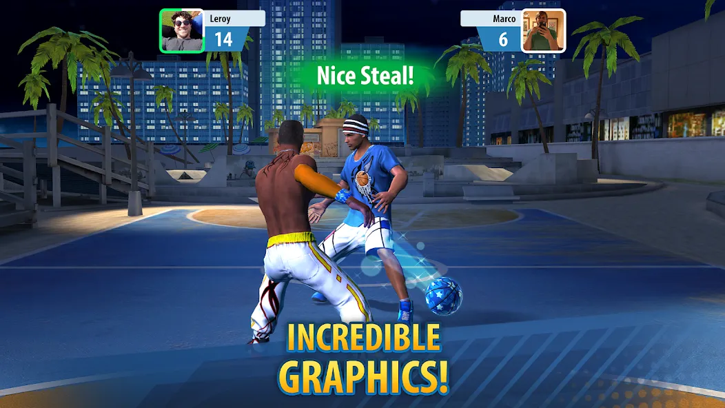 Basketball Stars: Multiplayer (Баскетбол Старс) [МОД: Меню, Бесконечные монеты и Открытые уровни] Screenshot 4