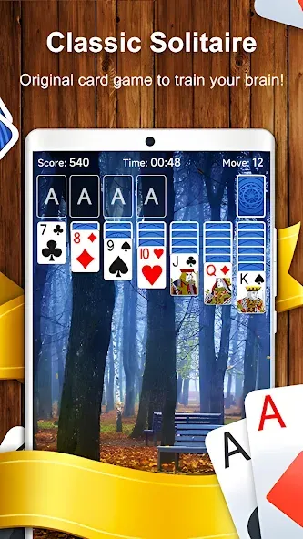 Solitaire Card Game (Солитер карточная игра) [МОД: Много денег, Монет и Все открыто] Screenshot 2