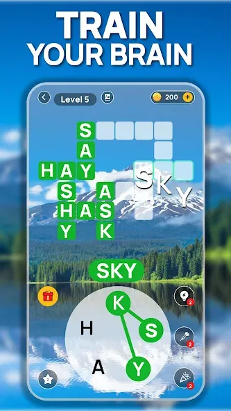 Word Scenery: Crossword (Ворд Трип) [МОД: Все открыто, Дополнительные деньги и Меню MOD] Screenshot 1