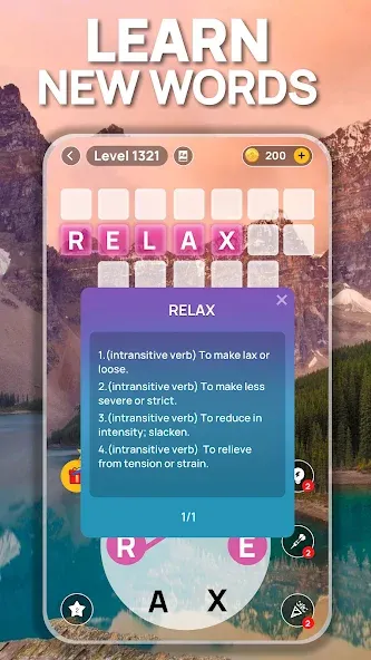 Word Scenery: Crossword (Ворд Трип) [МОД: Все открыто, Дополнительные деньги и Меню MOD] Screenshot 3