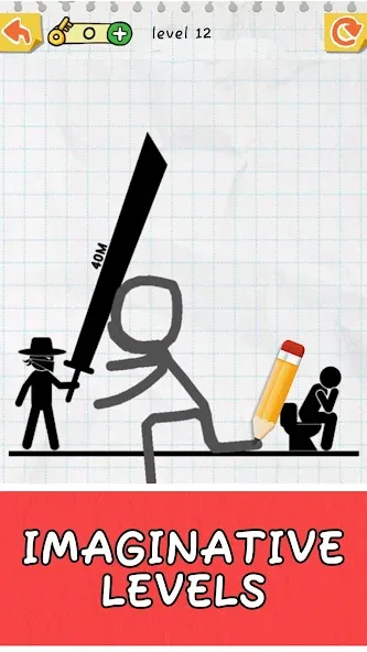 Draw 2 Save: Stickman Puzzle (Дроу 2 Сэйв) [МОД: Деньги, Монеты и Меню MOD] Screenshot 1