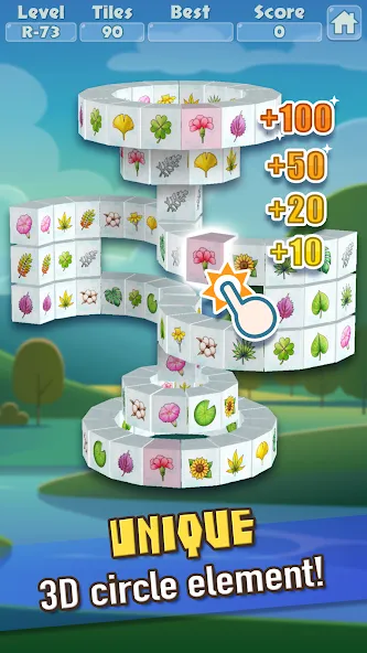 3D Mahjong Triple Tile Match (Маджонг Трипл Плит Матч) [МОД: Меню, Бесконечные монеты и Открытые уровни] Screenshot 2