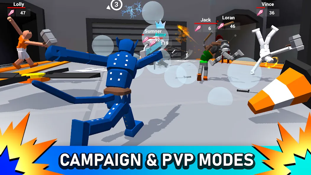Smashgrounds.io: Ragdoll Arena [МОД: Бесконечные деньги, Монеты и Мега MOD] Screenshot 4
