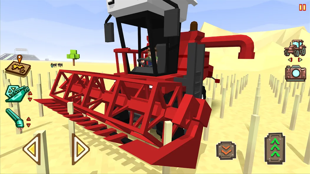 Blocky Farm Racing & Simulator [МОД: Меню, Бесконечные монеты и Открытые уровни] Screenshot 1