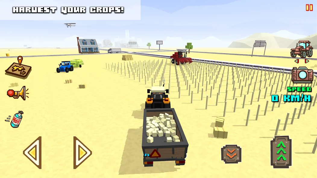 Blocky Farm Racing & Simulator [МОД: Меню, Бесконечные монеты и Открытые уровни] Screenshot 4