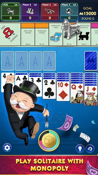 MONOPOLY Solitaire: Card Games (Монополия Солитер) [МОД: Все открыто, Дополнительные деньги и Меню MOD] Screenshot 1