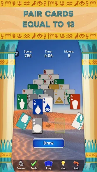 Pyramid Solitaire - Card Games (Пирамида Солитер) [МОД: Много денег, Монет и Все открыто] Screenshot 2