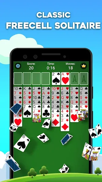 FreeCell Solitaire: Card Games (Фрицелл пасьянс) [МОД: Меню, Бесконечные монеты и Открытые уровни] Screenshot 1