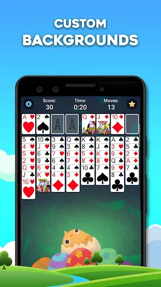 FreeCell Solitaire: Card Games (Фрицелл пасьянс) [МОД: Меню, Бесконечные монеты и Открытые уровни] Screenshot 3