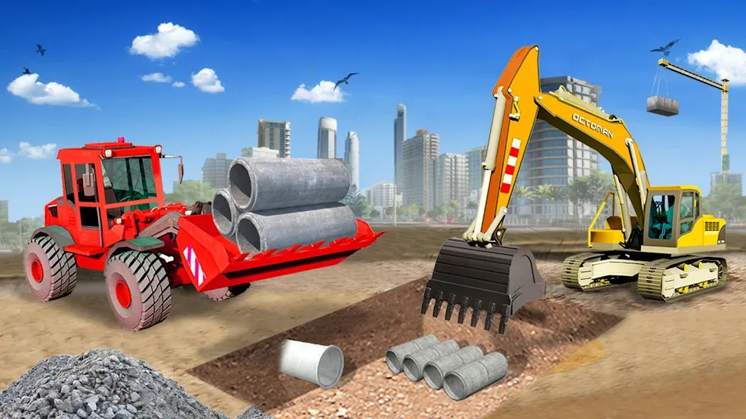 Heavy Construction Simulator [МОД: Много монет, Открытые уровни и Мега MOD] Screenshot 4