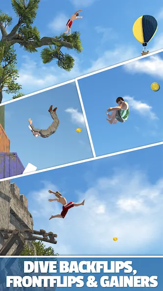 Flip Diving (Флип дайвинг) [МОД: Много монет, Открытые уровни и Мега MOD] Screenshot 2