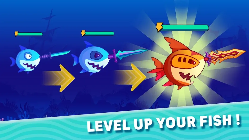 Sword Shark.io - Hungry Shark [МОД: Много монет, Открытые уровни и Мега MOD] Screenshot 3