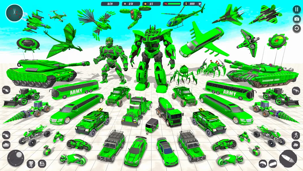 Tank Robot Game Army Games (армейский танк робот трансформационная игра) [МОД: Меню, Бесконечные монеты и Открытые уровни] Screenshot 1