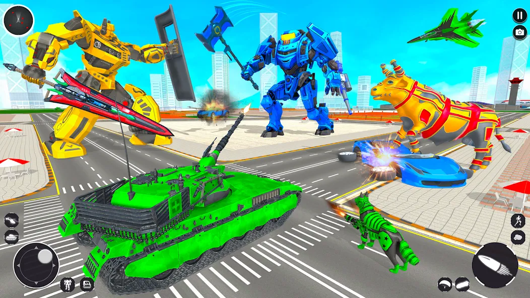 Tank Robot Game Army Games (армейский танк робот трансформационная игра) [МОД: Меню, Бесконечные монеты и Открытые уровни] Screenshot 4