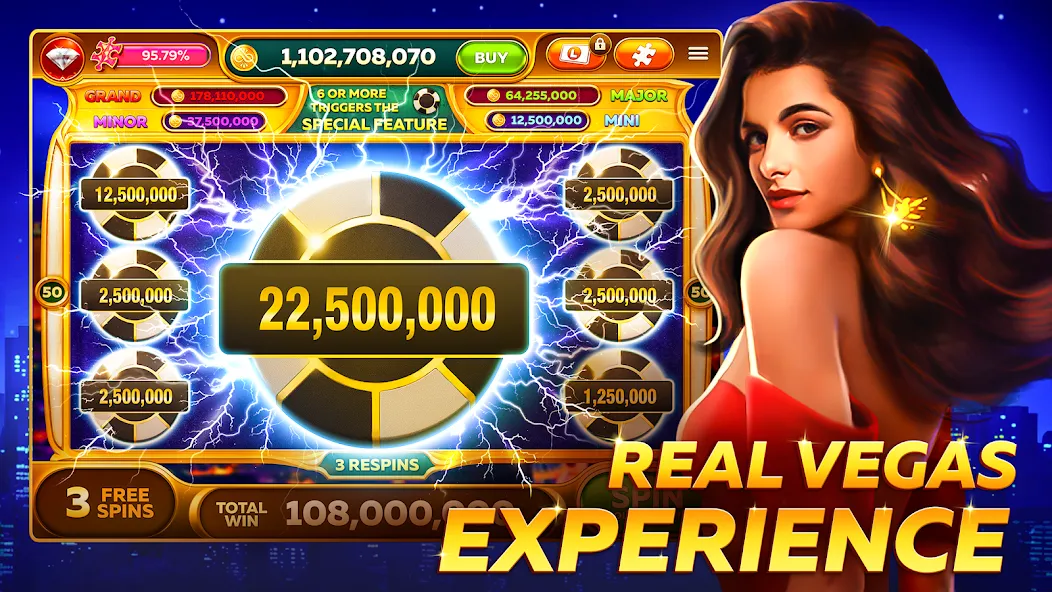 Infinity Slots - Casino Games (Инфинити Слоты) [МОД: Много монет, Открытые уровни и Мега MOD] Screenshot 1