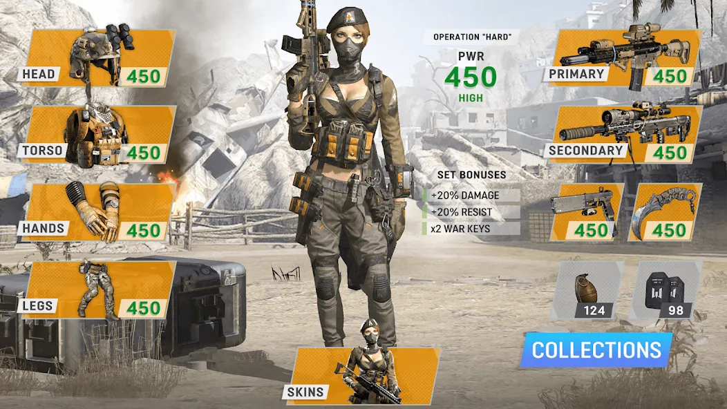 Warface GO: FPS shooting games (Варфейс ГО) [МОД: Меню, Бесконечные монеты и Открытые уровни] Screenshot 3