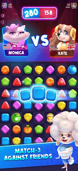 Match Club : PvP Match3 (Матч Клуб) [МОД: Много денег, Монет и Все открыто] Screenshot 4