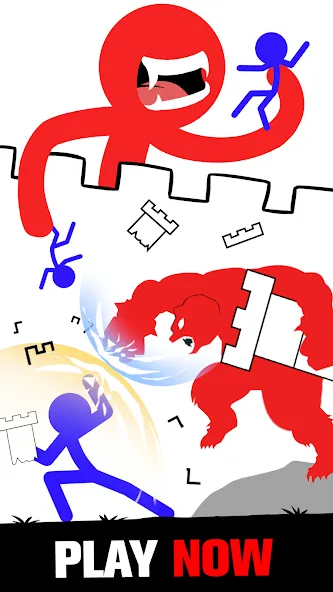 Stick Fight: Endless Battle (Стик Файт) [МОД: Много денег, Монет и Все открыто] Screenshot 1
